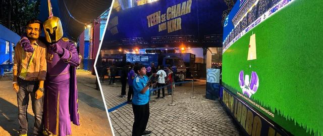 Gesture gaming wall at a KKR match