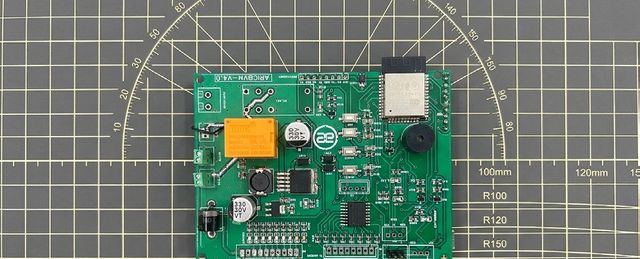 A custom Aeonix printed circuit board