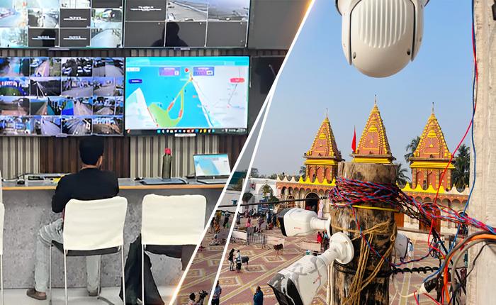 AI sanitation monitoring at a mass gathering
