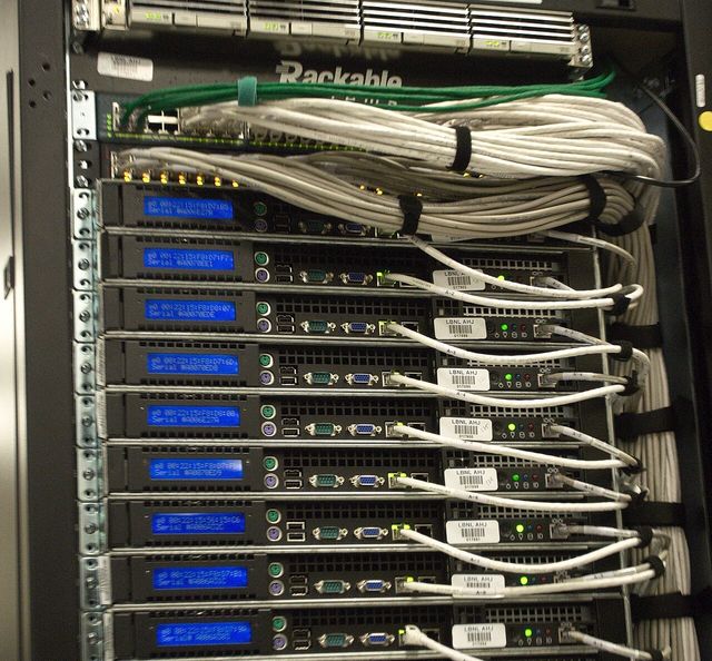 Servers in a data-centre rack